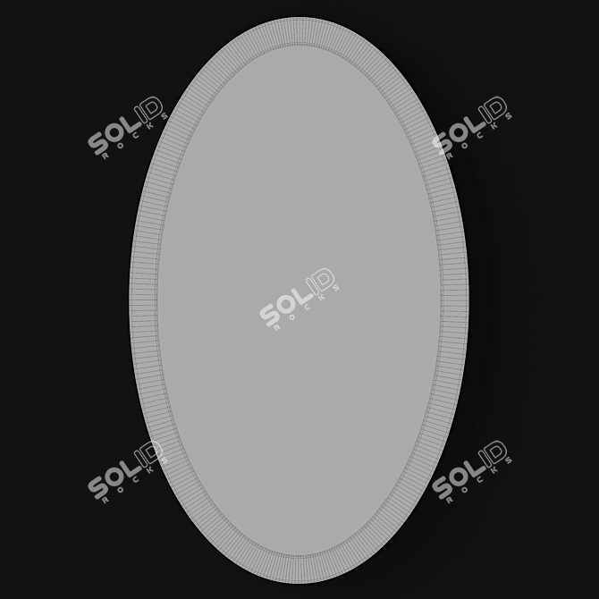 Sleek Alavann Rodeo 60 Mirror with Backlight 3D model image 3