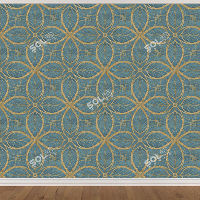 Seamless Wallpaper Set - 3 Colors 3D model image 2