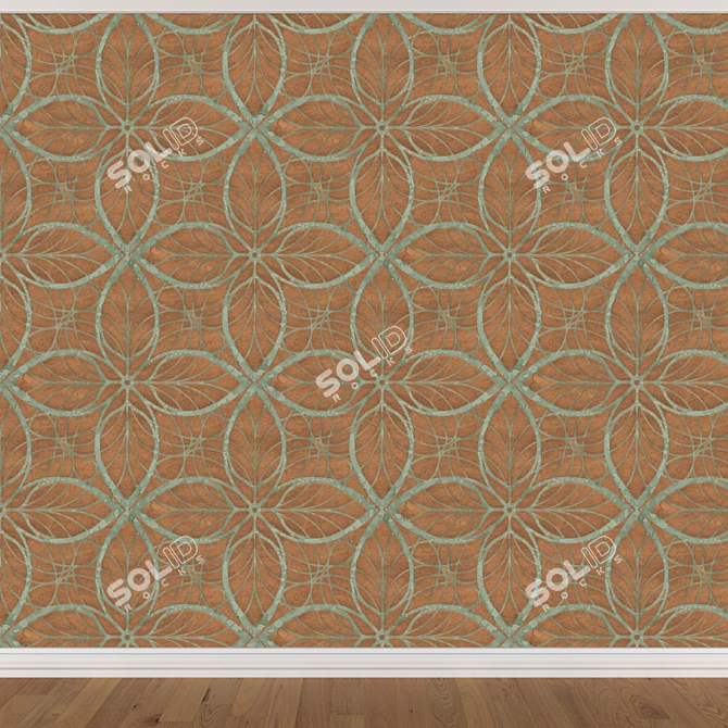 Seamless Wallpaper Set - 3 Colors 3D model image 3