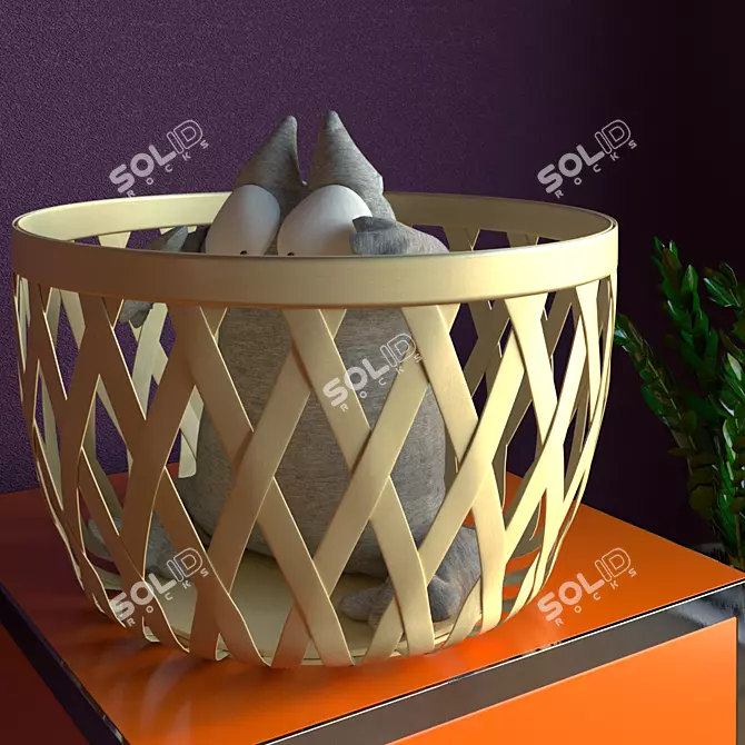 TILLEVIPS Mesh Storage Basket 3D model image 2