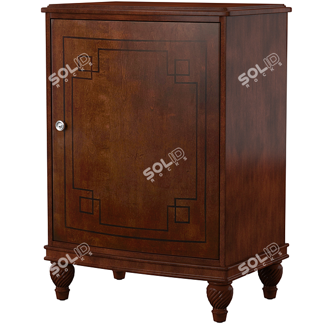 Elegant Bar Cabinet with Wine Storage 3D model image 4