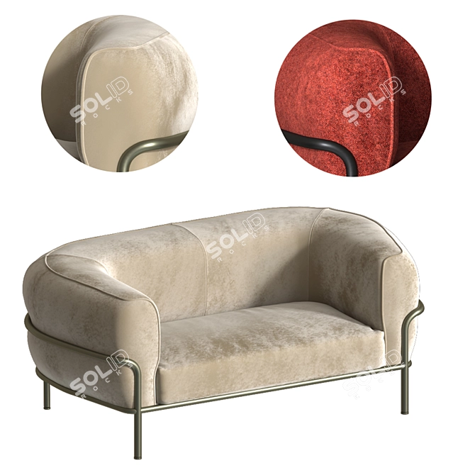 Sophie Sofa: Elegant Design by Gallotti & Radice 3D model image 2