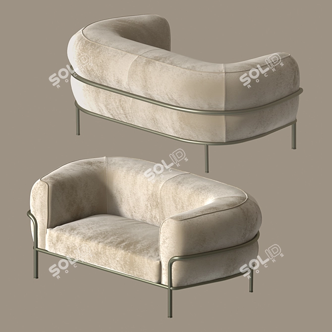 Sophie Sofa: Elegant Design by Gallotti & Radice 3D model image 3