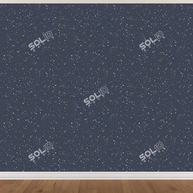 Seamless Wallpaper Set with 3 Colors 3D model image 4