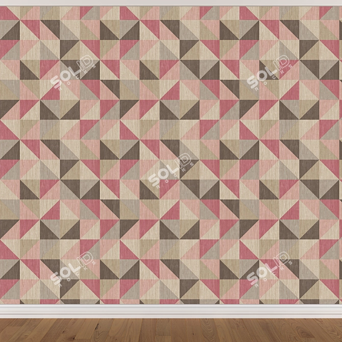 Seamless Wallpaper Set (3 Colors) 3D model image 4