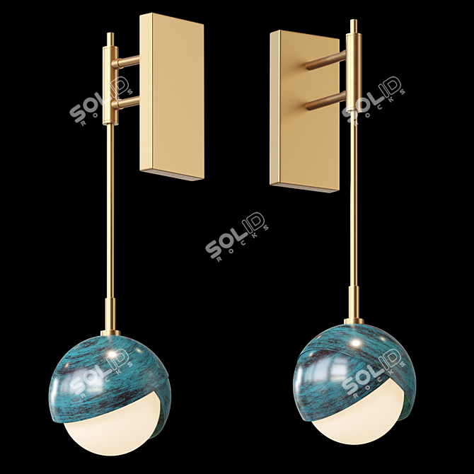 Flower Bud Wall Lamp 3D model image 2