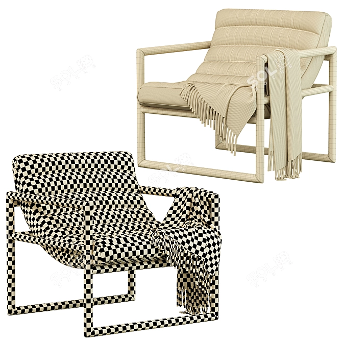 Dillon Modern Armchair 3D model image 5