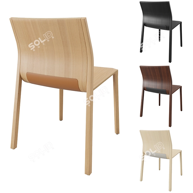 Modern Ondarreta Silu Chair 3D model image 2