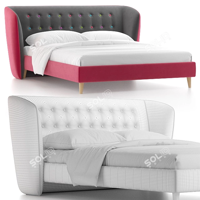 Pop-Art Yamantaka Bed 3D model image 3