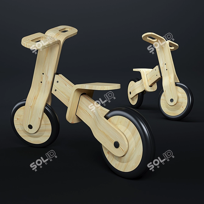 Elegant French Bicycle: Perfect for City Rides! 3D model image 2
