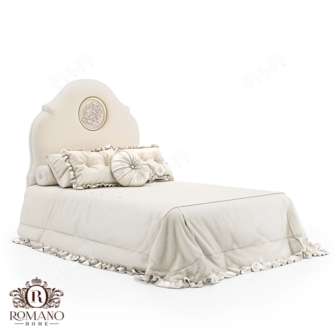 Handcrafted Mini Romano Home Bonnie Bed 3D model image 1