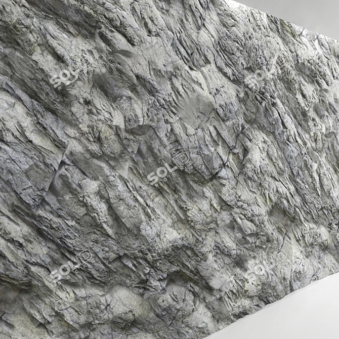 Rock Wall: High-Quality Textures for Realistic Rendering 3D model image 2