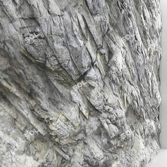 Rock Wall: High-Quality Textures for Realistic Rendering 3D model image 3