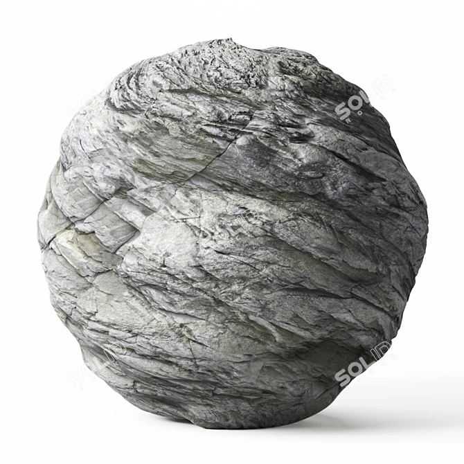 Rock Wall: High-Quality Textures for Realistic Rendering 3D model image 4