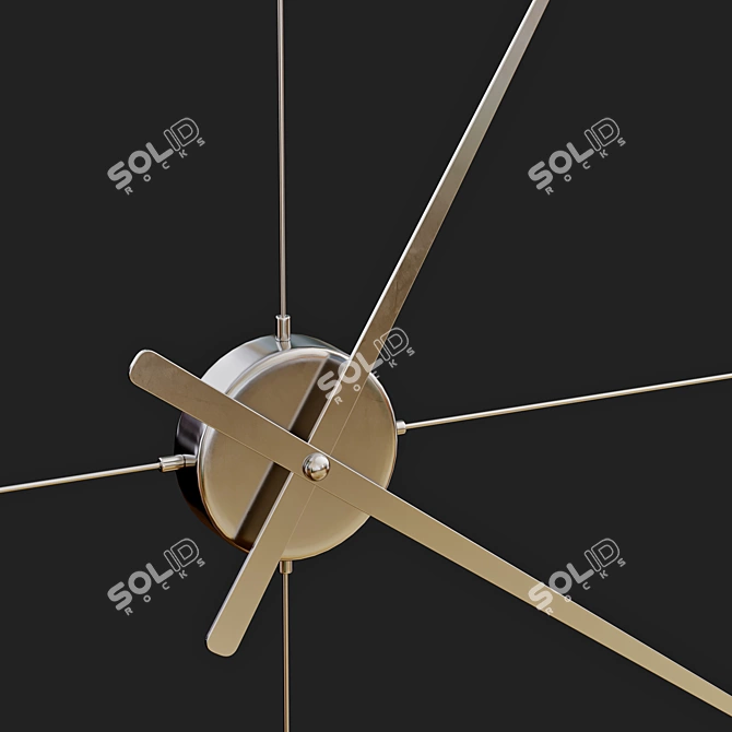 Modern Minimalist Wall Clock 3D model image 2