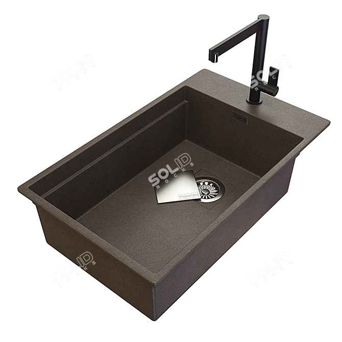 Franke Kubus Sink Set - Modern and Versatile 3D model image 3