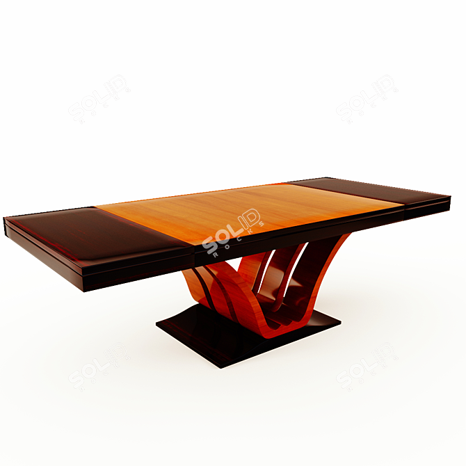 Rare French Art Deco Dining Table 3D model image 1