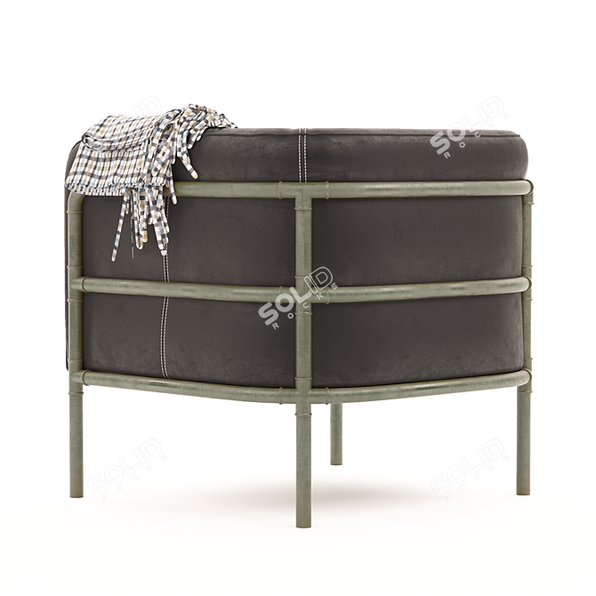 Sophisticated Sarreid Metal Armchair | Russian-English Translation Available 3D model image 2