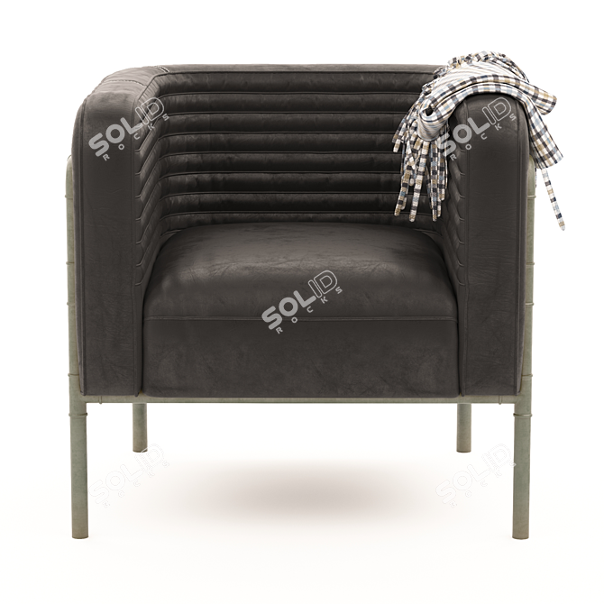 Sophisticated Sarreid Metal Armchair | Russian-English Translation Available 3D model image 3