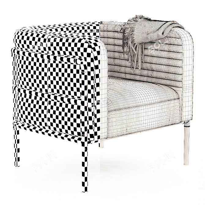 Sophisticated Sarreid Metal Armchair | Russian-English Translation Available 3D model image 4