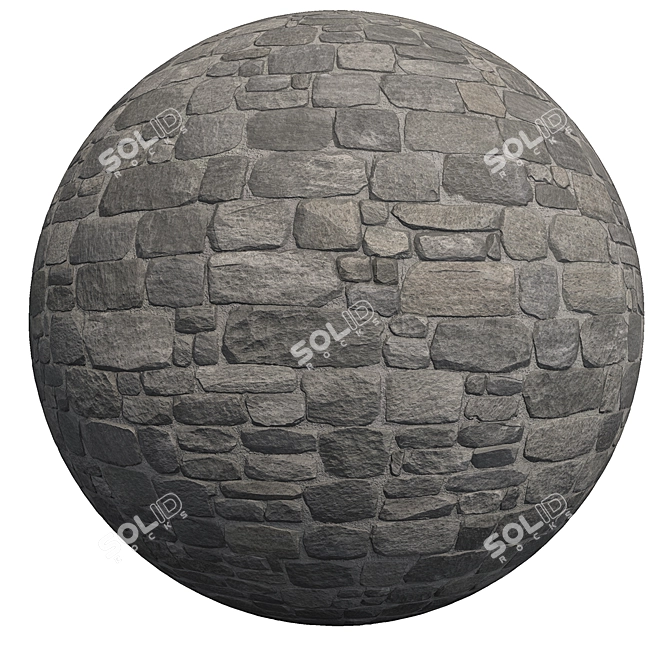 Grey Stone Wall Brick: 6K Tileable Textures 3D model image 3