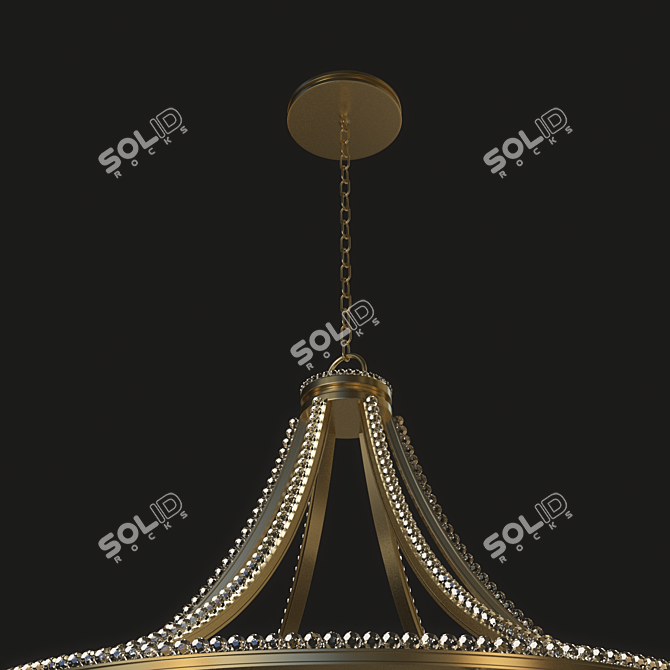 Elegant Crystal Chandelier 3D model image 3