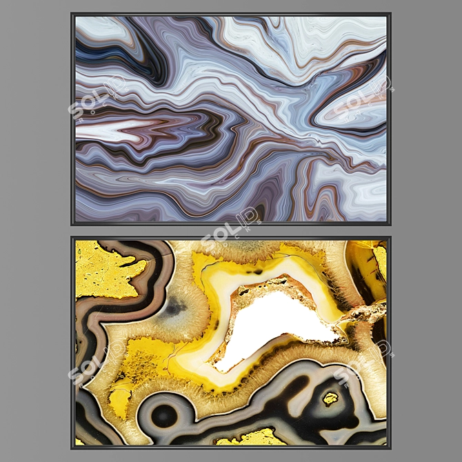 Mixed Frame Wall Art Set 3D model image 1