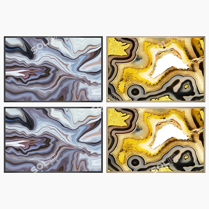 Mixed Frame Wall Art Set 3D model image 2