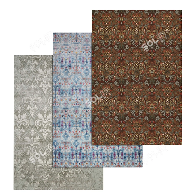 Luxury Carpets Set - High-Quality 882 3D model image 1