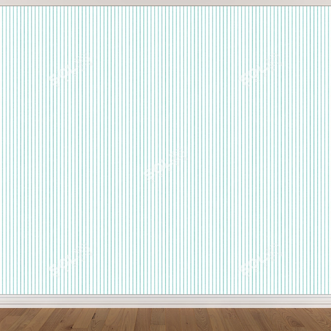 Seamless Wallpaper Set - 3 Color Options 3D model image 2