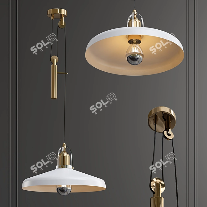 HOLT Crystal Pendant Lamp 3D model image 1