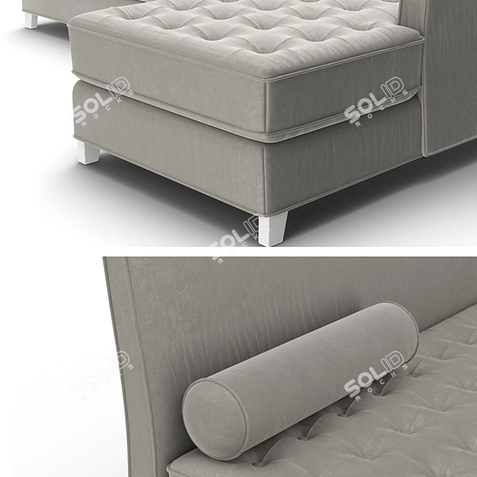 Rustic Modern Rylin Lounge Set 3D model image 4