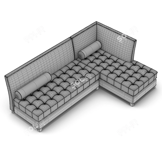 Rustic Modern Rylin Lounge Set 3D model image 5