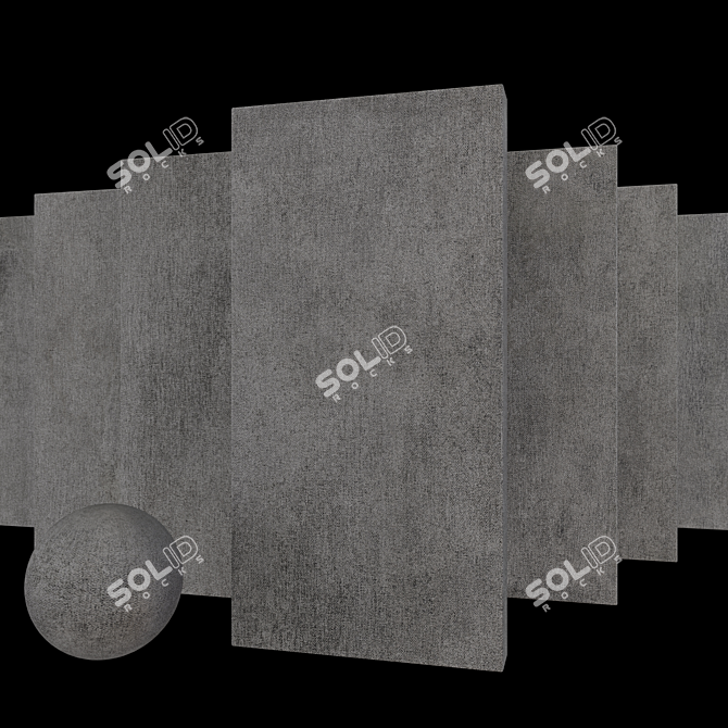 Savoy Anthracite Concrete Set 3D model image 1