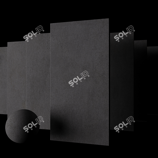 Savoy Anthracite Concrete Set 3D model image 2