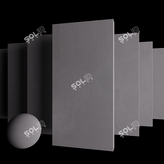 Savoy White Concrete Set: High-Quality Textures 3D model image 3