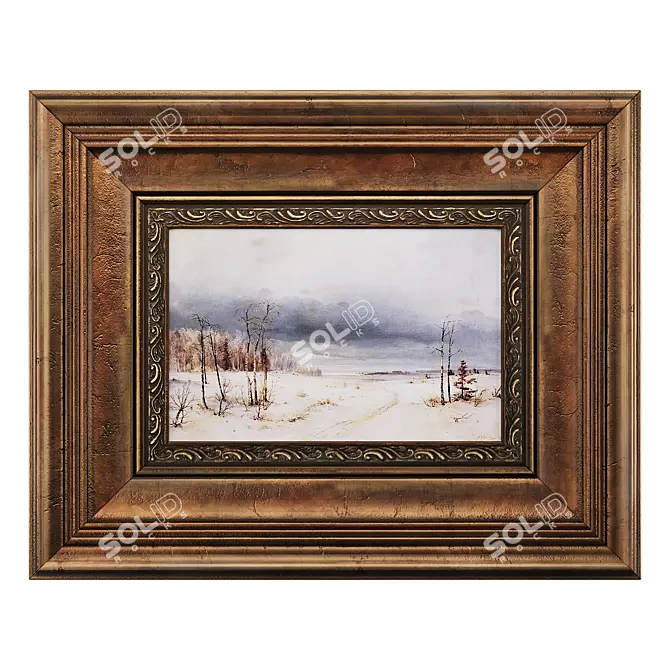 Elegant Framed Artwork 3D model image 1