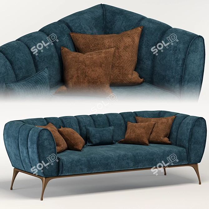 
Iseo Cantori Sofa: Elegant Comfort 3D model image 1