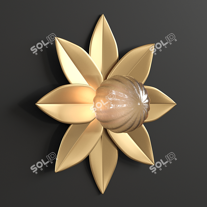 Elegant Evelyn Ceiling Lamp 3D model image 1
