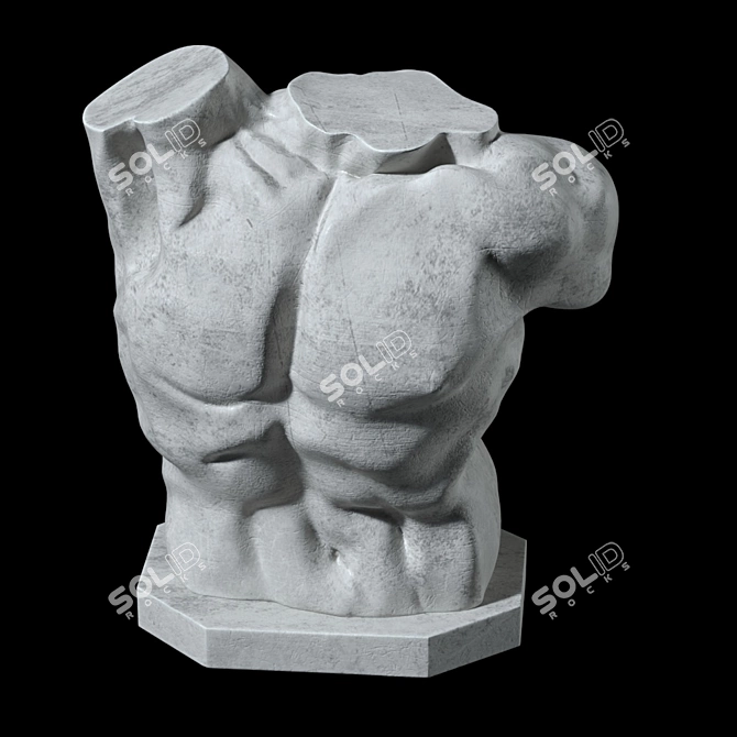 Title: Laocoon Torso Sculpture - Timeless Elegance 3D model image 1