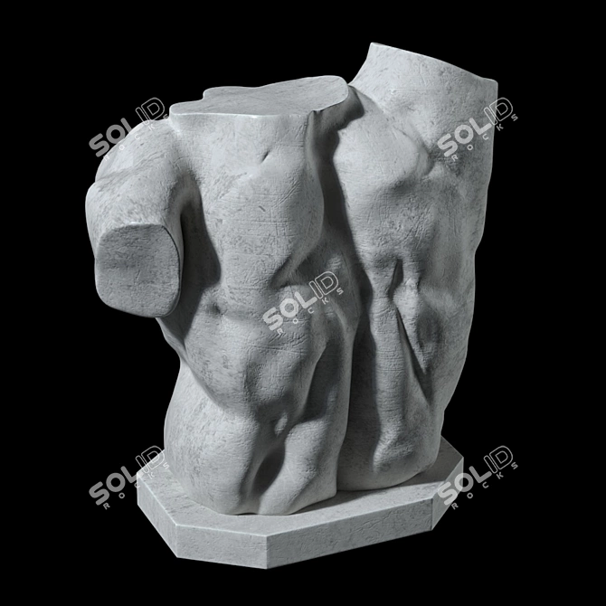 Title: Laocoon Torso Sculpture - Timeless Elegance 3D model image 3