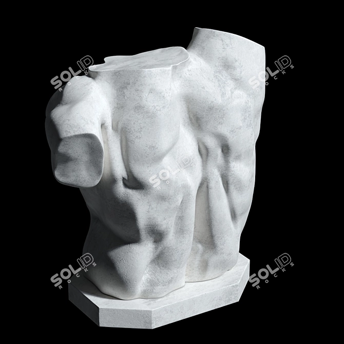 Title: Laocoon Torso Sculpture - Timeless Elegance 3D model image 7