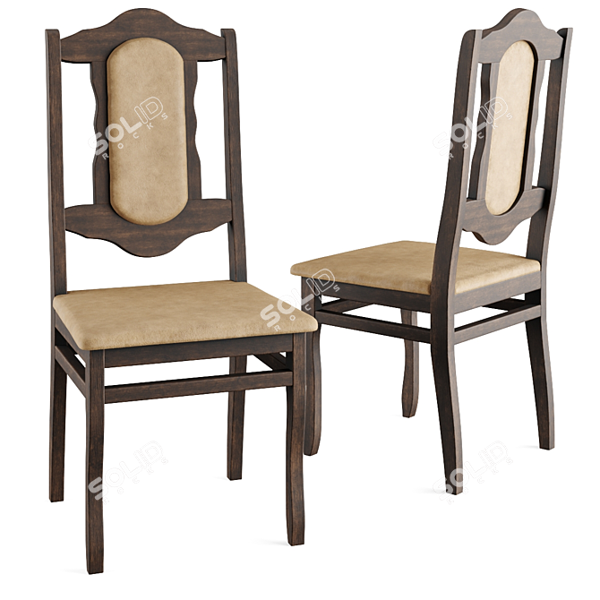 Compact Chair & Table Set 3D model image 3
