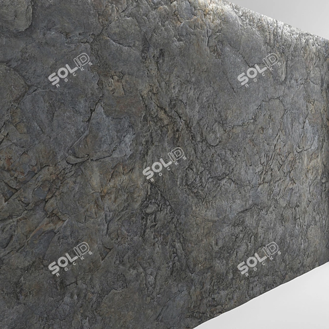 Natural Rock Wall - High-Quality Material 3D model image 3