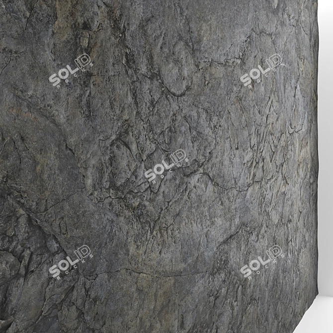 Natural Rock Wall - High-Quality Material 3D model image 4