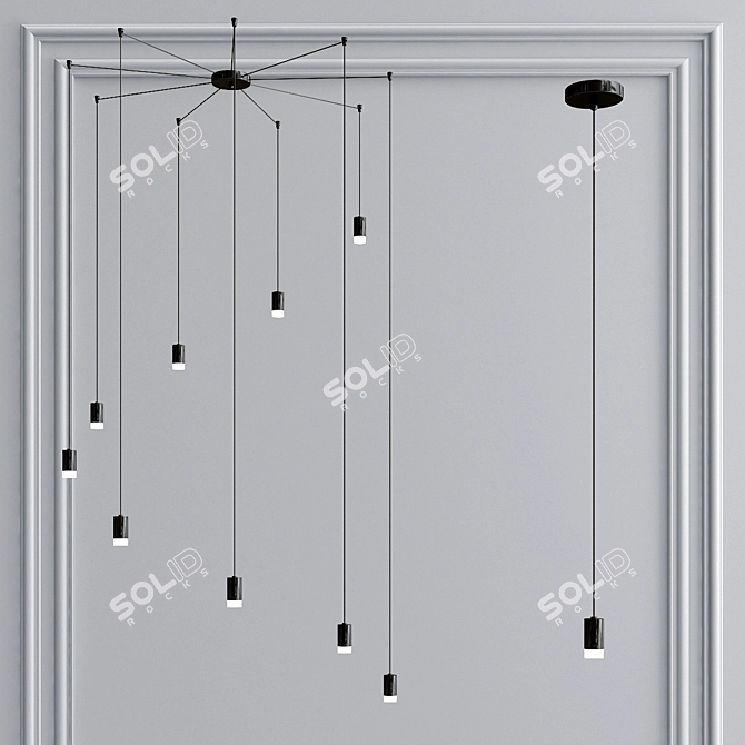 Industrial Glow Pendant: LOFT WEB Collection 3D model image 5