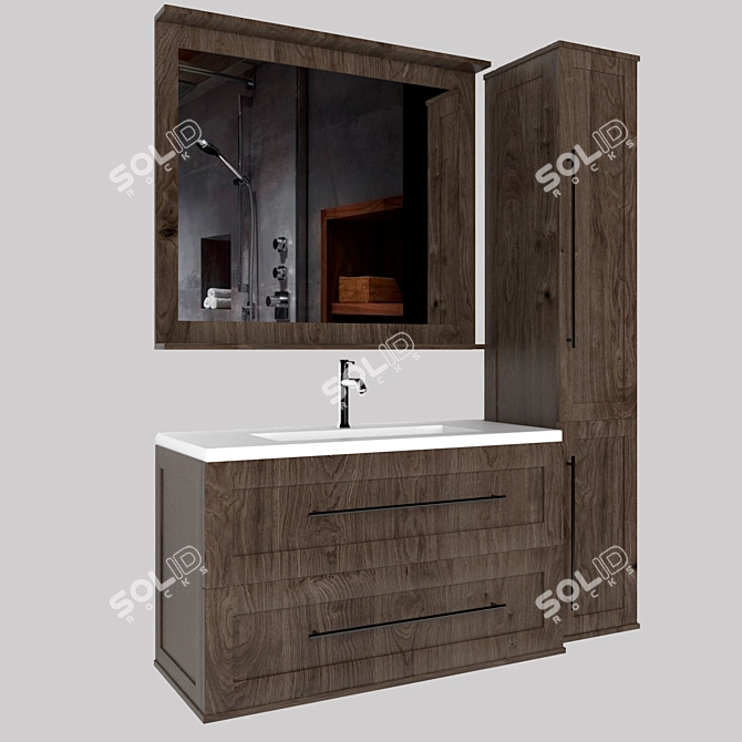 Misty Marta Bathroom Furniture Set 3D model image 2