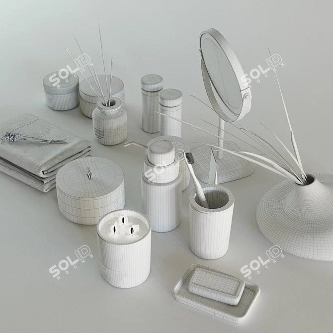 Zara Home Bathroom Decor Set 3D model image 3