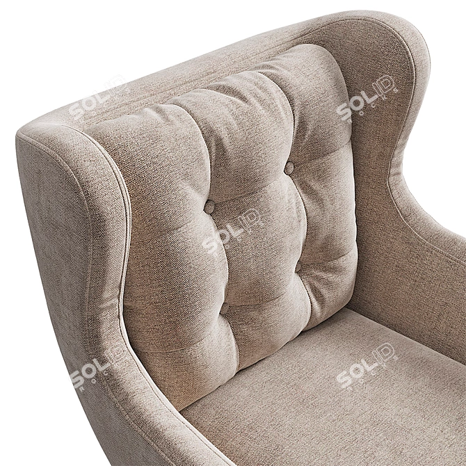 Henri Kaza Armchair: Compact and Stylish 3D model image 2