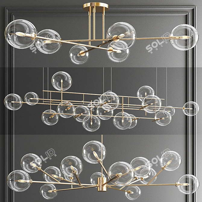 Orion CTC Chandelier - 3 Designs 3D model image 3